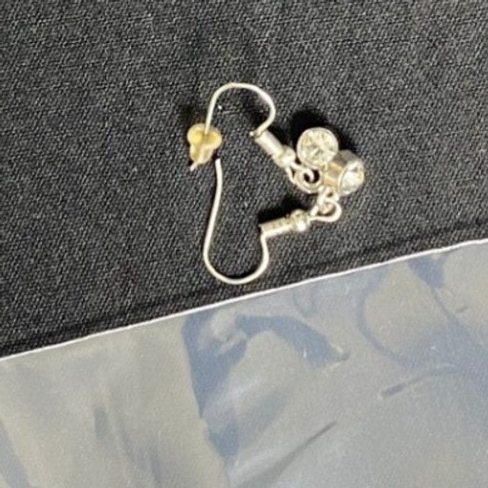 Silver Tone Mickey Mouse Dangle Earrings for Women